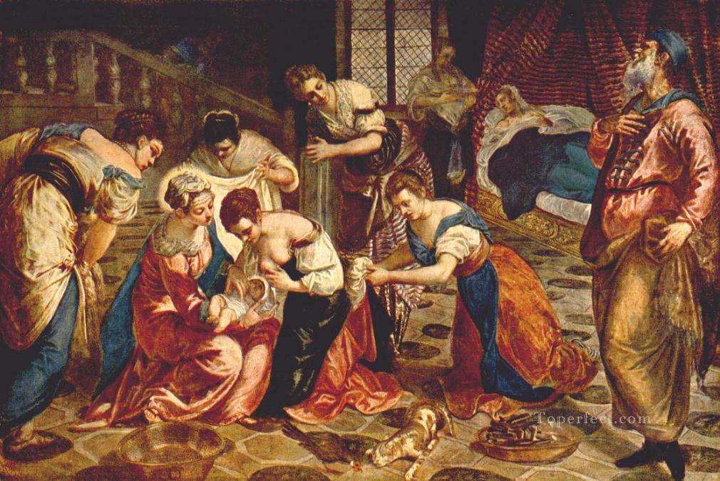 洗礼者聖ヨハネの誕生 イタリア ルネサンス ティントレット油絵